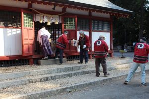 重要な文化財の避難訓練